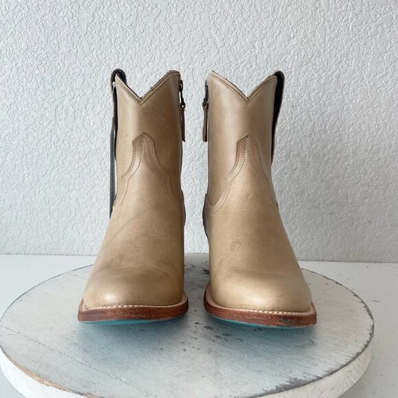 Lane PLAIN JANE Womens Cowboy Bootie 7.5 Butterscotch Western Cowgirl Ankle Boot - Picture 6 of 11